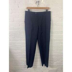 Paul Smith London Women's Pin Striped Straight Leg Dress Pant Black Size 32